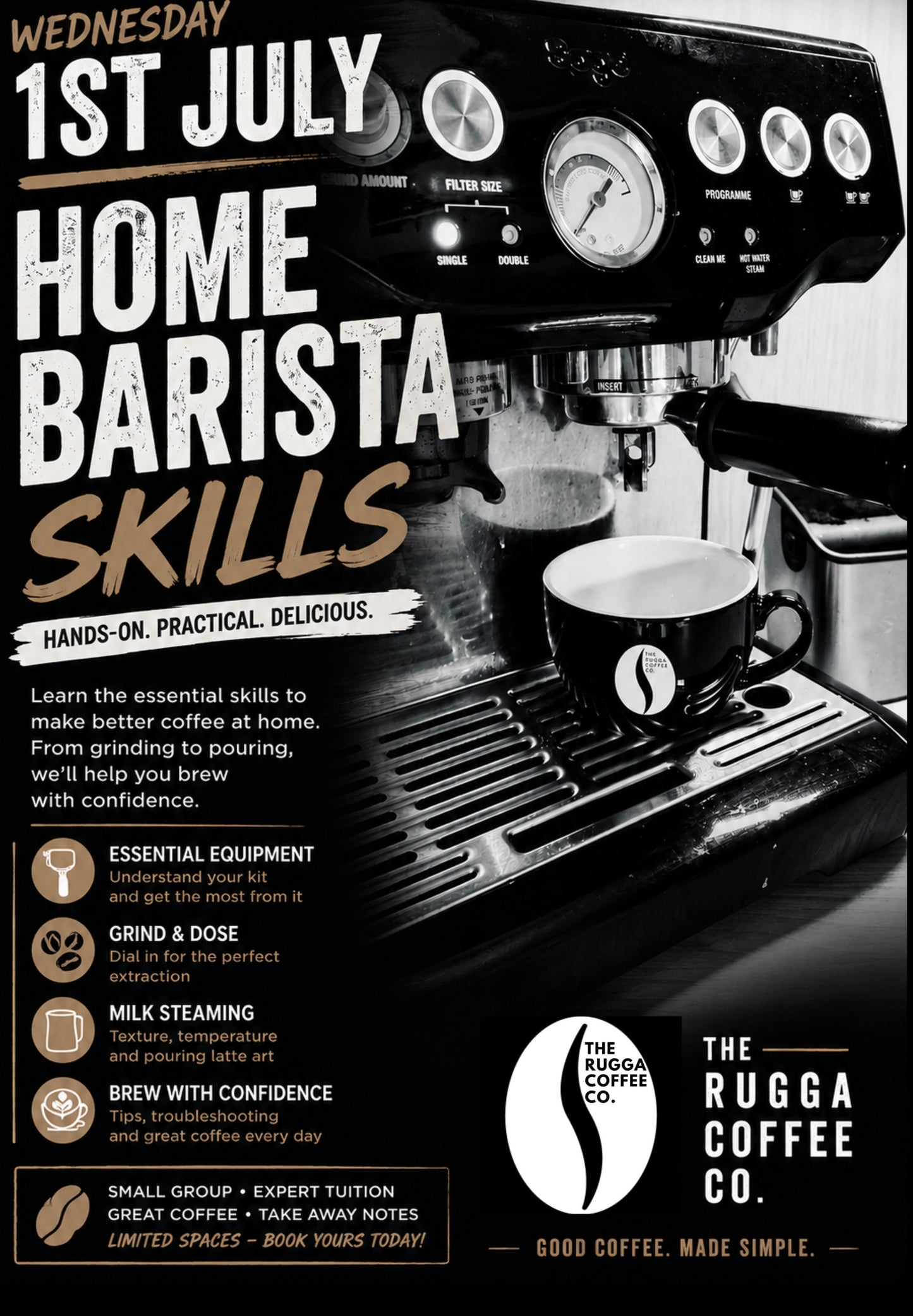 Rugga Home Barista Skills Course
